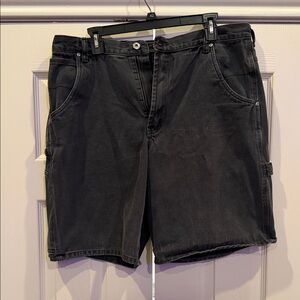 Vintage Route 66 Charcoal Jean Shorts